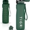 TIGR The Athlete - Drinkfles - Waterfles Met Fruit Filter - 1000ml - Groen - Met Mengbal Voor Shakes