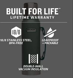 Stanley The Legendary Classic Bottle 1,40L - Thermosfles - Hammertone Green 18 Stanley The Legendary Classic Bottle 1,40L - Thermosfles - Hammertone Green -Demeyere Winkel 1113x1200 3