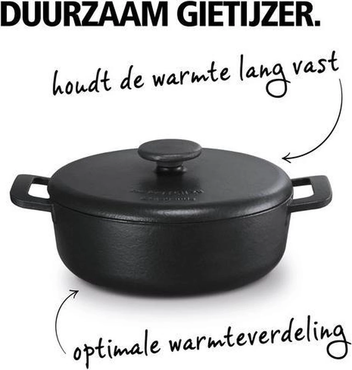 Brabantia The Dutch Braadpan - Matt Black - 28 Cm - Gietijzer 8 Brabantia The Dutch Braadpan - Matt Black - 28 Cm - Gietijzer - Afbeelding 8
