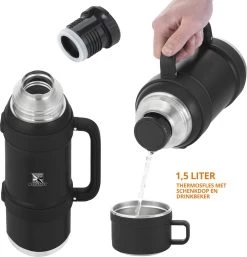 MacGyver RVS Thermoskan 1.5 Ltr – RVS Thermosbeker 0,55 Ltr - Langdurig Warm/koud - Zwart 19 MacGyver RVS Thermoskan 1.5 Ltr – RVS Thermosbeker 0,55 Ltr - Langdurig Warm/koud - Zwart -Demeyere Winkel 1154x1200 1