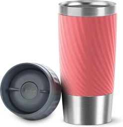 Tefal Travel Mug Easy Twist Thermobeker - Koraalrood - 0,36 Liter -Demeyere Winkel 1157x1200 2