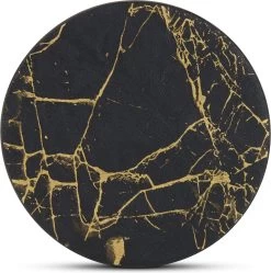 Castagnola Kunstlederen Onderzetters Met Houder – Onderzetters Voor Glazen – Onderzetters Design – Onderzettersset – Drink Onderzetters – Kunstleer – Leren Onderzetters – Set Van 16 – Zwart/Goud -Demeyere Winkel 1189x1200 3