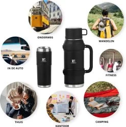 MacGyver RVS Thermoskan 1.5 Ltr – RVS Thermosbeker 0,55 Ltr - Langdurig Warm/koud - Zwart 18 MacGyver RVS Thermoskan 1.5 Ltr – RVS Thermosbeker 0,55 Ltr - Langdurig Warm/koud - Zwart -Demeyere Winkel 1189x1200 5