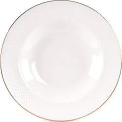 LeRijn® Serviesset Deventer 6 Persoons - 18 Delig - Licht Crème Wit Met Gouden Rand En Motief - Dinerborden - Soepborden - Dessertborden - Borden Servies - Bordenset -Demeyere Winkel 1198x1200 3