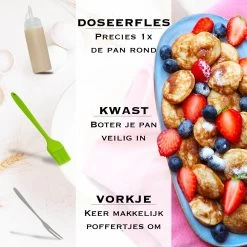 IRONO Poffertjespan Set - Incl. Doseerfles, Kwast En Vork - Poffertjespan Inductie En Electrisch - Poffertjesmaker 19 Poffertjes - Poffertjes Maken - Spuitfles - Cadeau Voor Mannen En Vrouwen 10 IRONO Poffertjespan Set - Incl. Doseerfles, Kwast En Vork - Poffertjespan Inductie En Electrisch - Poffertjesmaker 19 Poffertjes - Poffertjes Maken - Spuitfles - Cadeau Voor Mannen En Vrouwen -Demeyere Winkel 1199x1200