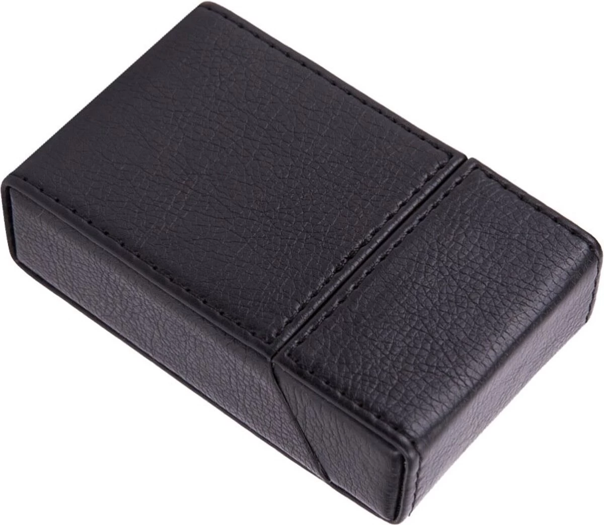 Merkloos ''OP=OP'' Luxe Lederen Sigarettenhouder - Zwart - Sigaretten Box - Sigaretten Doosje - 20 Sigaretten - Design - Cigarette Case 2 Merkloos ''OP=OP'' Luxe Lederen Sigarettenhouder - Zwart - Sigaretten Box - Sigaretten Doosje - 20 Sigaretten - Design - Cigarette Case - Afbeelding 2