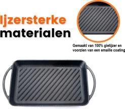 Kicinn Grillplaat - Gietijzer - Geëmailleerd - Incl. Accessoires - Ø 33 X 21.8 Cm (LxB) -Demeyere Winkel 1200x1050