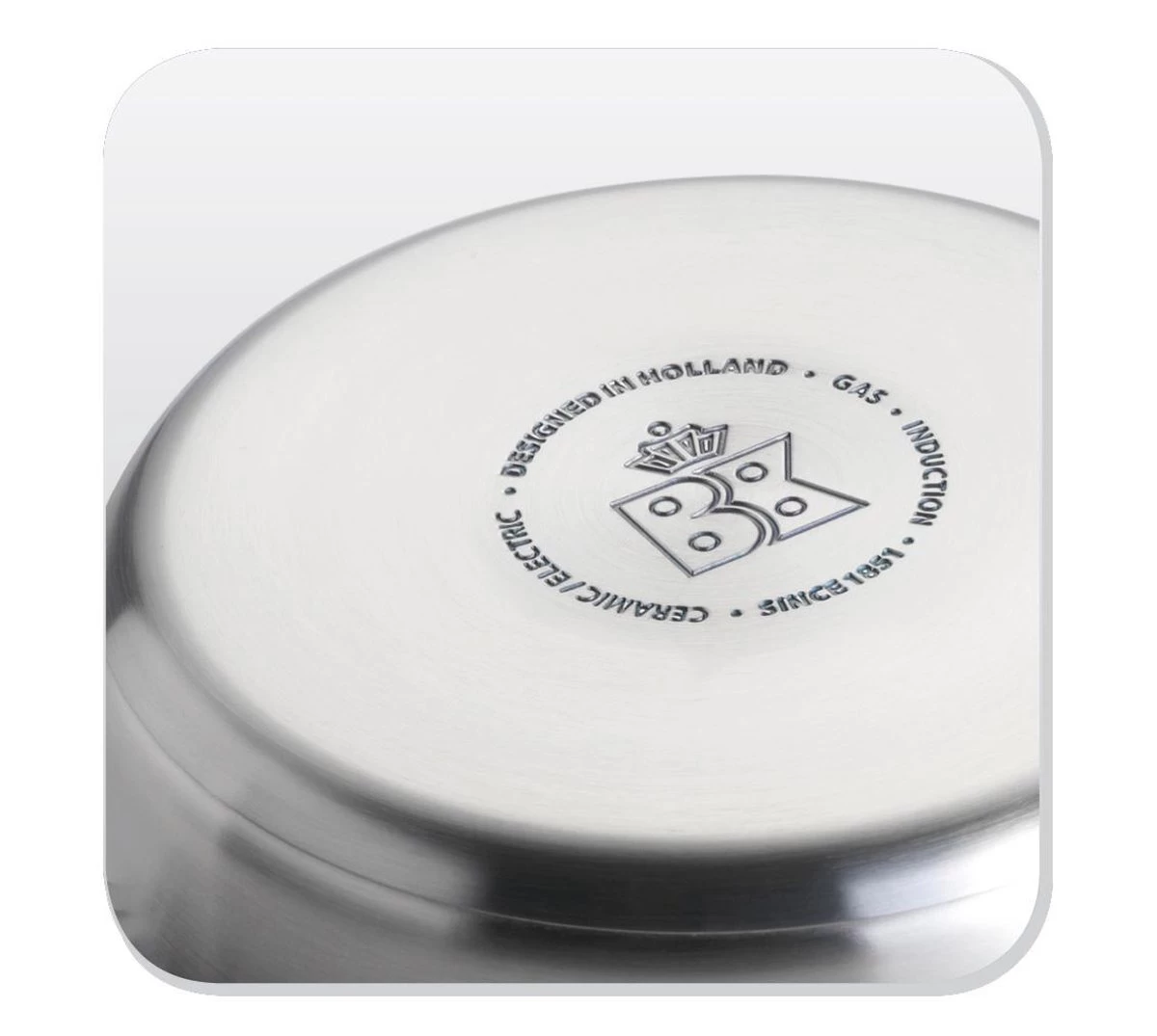 BK Conical Cool Pannenset - 5-delig - RVS - Geschikt Voor Alle Warmtebronnen 14 BK Conical Cool Pannenset - 5-delig - RVS - Geschikt Voor Alle Warmtebronnen - Afbeelding 14