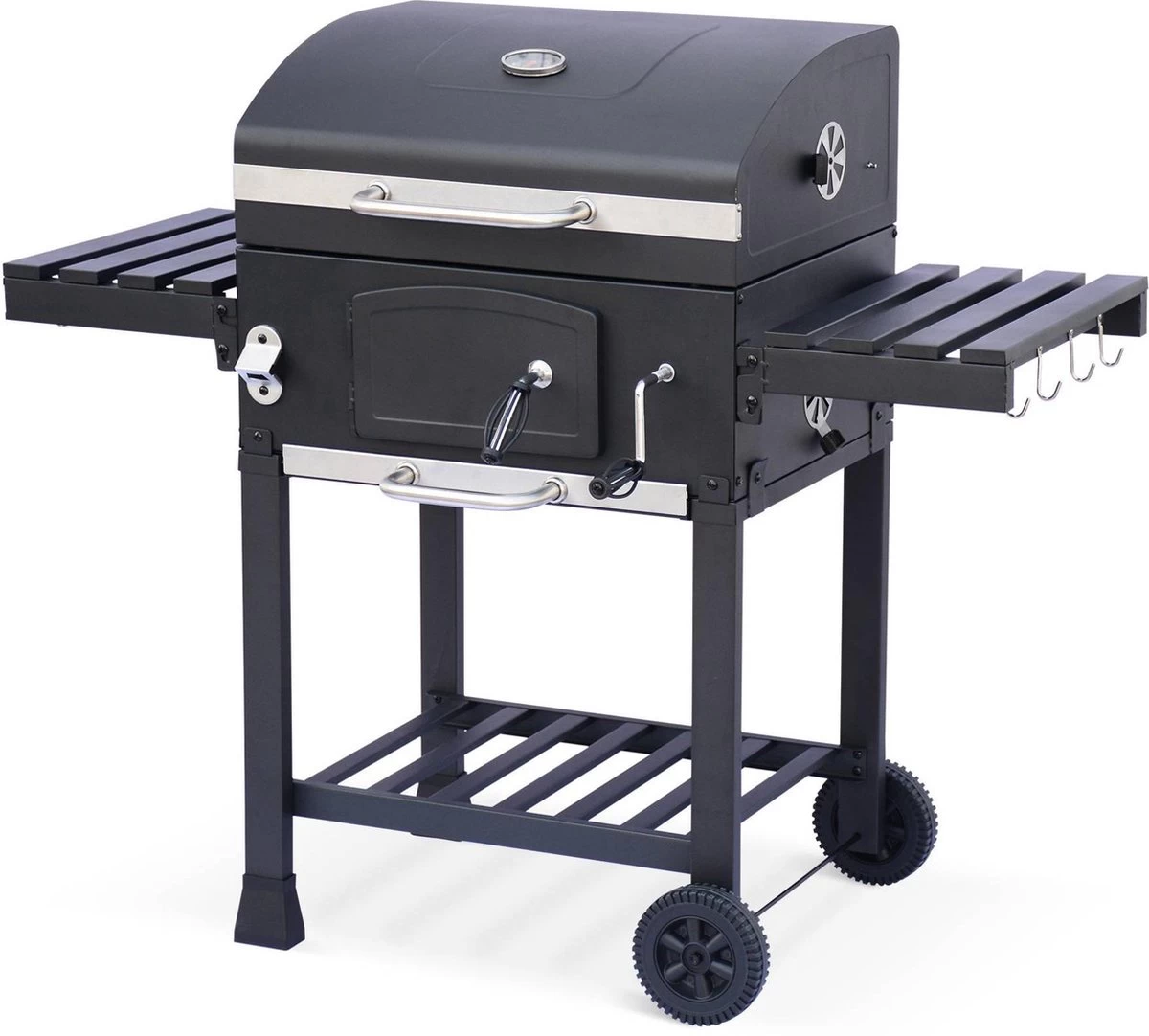 Alice's Garden Houtskool BBQ Bernard - Smoker - Verstelbare Houtskoolbak - Zwart 1 Alice's Garden Houtskool BBQ Bernard - Smoker - Verstelbare Houtskoolbak - Zwart