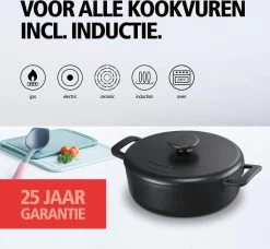 Brabantia The Dutch Braadpan - Matt Black - 28 Cm - Gietijzer 14 Brabantia The Dutch Braadpan - Matt Black - 28 Cm - Gietijzer -Demeyere Winkel 1200x1107 1