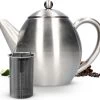 Vaja Valerie - Theepot Met Filter - Dubbelwandig - RVS - 1.2L