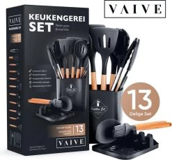 VAIVE Kookgerei Set 13-delig Met Houder - Keukengerei Set - Garde - Spatel Silicone 13 VAIVE Kookgerei Set 13-delig Met Houder - Keukengerei Set - Garde - Spatel Silicone -Demeyere Winkel 1200x1113 7