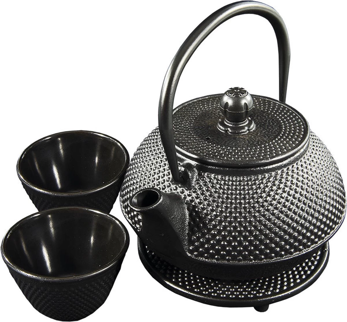 SakuraTea - Theepot Set - 4-delig - Gietijzer - Zwart - 0.8L - 2 Kopjes (100ml) 5 SakuraTea - Theepot Set - 4-delig - Gietijzer - Zwart - 0.8L - 2 Kopjes (100ml) - Afbeelding 5