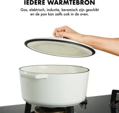 MOA Gietijzeren Braadpan - Inhoud 7,2 Liter - 30CM - Rond - Alle Warmtebronnen - Ook Voor Inductie - Gewicht 7,3 Kg - Wit - C30W -Demeyere Winkel 1200x1131 3