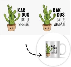 Mok - Koffiemok - Spreuken - Quote - 'Kak Dus Dat Je Weggaat' - Baan - Mokken - 350 ML - Beker - Koffiemokken - Theemok - Mok Met Tekst 9 Mok - Koffiemok - Spreuken - Quote - 'Kak Dus Dat Je Weggaat' - Baan - Mokken - 350 ML - Beker - Koffiemokken - Theemok - Mok Met Tekst -Demeyere Winkel 1200x1134