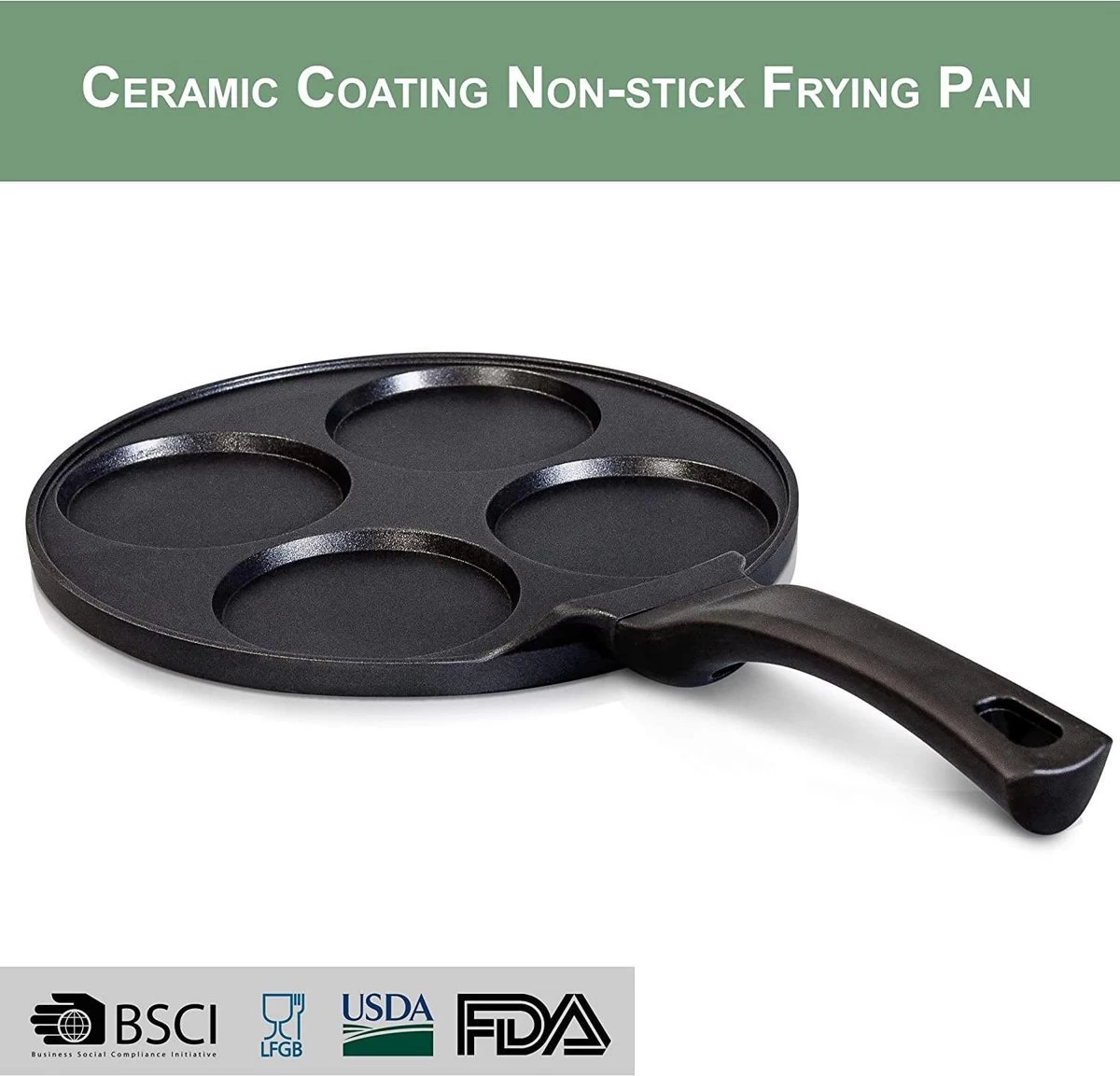 Pancake Pannenkoekenpan 4 Kop Marmeren Anti Aanbaklaag 6 Pancake Pannenkoekenpan 4 Kop Marmeren Anti Aanbaklaag - Afbeelding 6