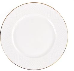 LeRijn® Serviesset Deventer 6 Persoons - 18 Delig - Licht Crème Wit Met Gouden Rand En Motief - Dinerborden - Soepborden - Dessertborden - Borden Servies - Bordenset -Demeyere Winkel 1200x1153