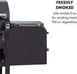 Klarstein Kingsville Double Barbecue - Houtskool- En Gasbarbecue - Smoker BBQ - Inclusief Deksels En Thermometer - Met 2 Roosters - Zwart -Demeyere Winkel 1200x1161 3