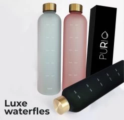 Innovaland Luxe Motivatie Waterfles Roze 1 Liter Drinkfles - BPA Vrij - Volwassenen - Kinderen - Cadeau - Fitnes- Geschenk - Cadeautjes -Demeyere Winkel 1200x1166 2
