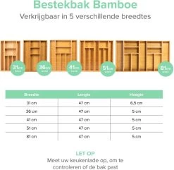 Grote Bestekbak Bamboe 81x47CM - Coninx Besteklade - Opbergbak - Duurzaam - Bamboe - Voor Laden Vanaf 47cm Diep 13 Grote Bestekbak Bamboe 81x47CM - Coninx Besteklade - Opbergbak - Duurzaam - Bamboe - Voor Laden Vanaf 47cm Diep -Demeyere Winkel 1200x1172 2