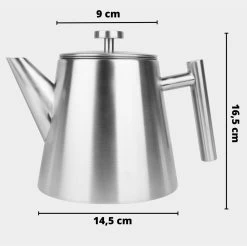 Castagnola Theepot Met Filter – Theekan – Theepot Dubbelwandig – Theepot Roestvrijstaal – Hoogwaardig RVS – 1 Liter – 5 Kopjes Thee – Zilver 8 Castagnola Theepot Met Filter – Theekan – Theepot Dubbelwandig – Theepot Roestvrijstaal – Hoogwaardig RVS – 1 Liter – 5 Kopjes Thee – Zilver -Demeyere Winkel 1200x1195 1