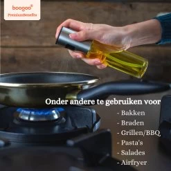 BooGoo® - RVS Olijfolie Sprayer Extreme Deluxe - Olijfolie Fles Verstuiver Voor Keuken - Oliespray - Oliefles - BBQ Accesoires - Olie Pomp Bakspray - Cooking Spray -Demeyere Winkel 1200x1199 15