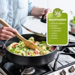 GreenPan Memphis Hapjespan 28cm - Zwart - Inductie - PFAS-vrij -Demeyere Winkel 1200x1200 142