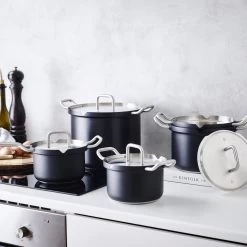 BK Q-linair Master Black Kookpannenset - 5-delig - Veilig Afgietsysteem - Inductie -Demeyere Winkel 1200x1200 214