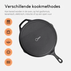 Ocina Gietijzeren Pan – ø30,5cm - Skillet - Koekenpan – Hapjespan – Koekenpan Inductie – Koekenpannenset - Gietijzeren Pan Bbq - Gietijzer -Demeyere Winkel 1200x1200 291
