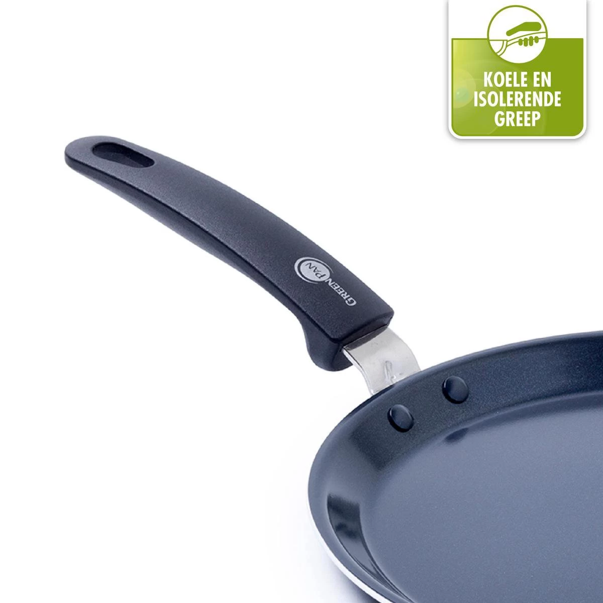 GreenPan Essentials Pannenkoekenpan 24cm - Zwart - Inductie - PFAS-vrij 5 GreenPan Essentials Pannenkoekenpan 24cm - Zwart - Inductie - PFAS-vrij - Afbeelding 5