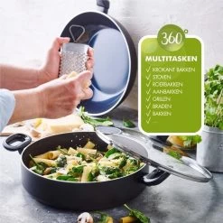 Greenpan Torino Keramische Hapjespan - 28 Cm - Met Glazen Deksel 22 Greenpan Torino Keramische Hapjespan - 28 Cm - Met Glazen Deksel -Demeyere Winkel 1200x1200 380