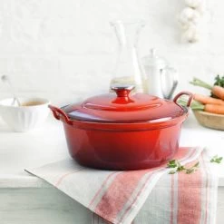 Le Creuset Braadpan Faitout Tradition Kersenrood - ø 24 Cm / 3 Liter -Demeyere Winkel 1200x1200 448