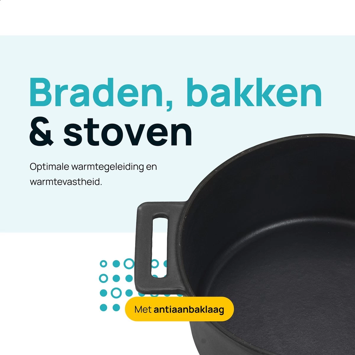 MOA Gietijzeren Braadpan - Inhoud 7,1 Liter - 29CM - Rond - Alle Warmtebronnen - Ook Voor Inductie - Gewicht 7,6 Kg - Zwart - MC29B 4 MOA Gietijzeren Braadpan - Inhoud 7,1 Liter - 29CM - Rond - Alle Warmtebronnen - Ook Voor Inductie - Gewicht 7,6 Kg - Zwart - MC29B - Afbeelding 4