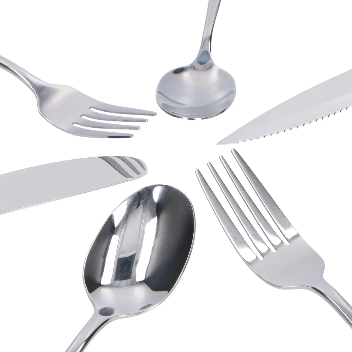 Deleca 8 Persoons Bestekset (48-delig) - Lepels, Messen, Vorken & Steakmessen - Vaatwasserbestendig - Zilver / RVS 8 Deleca 8 Persoons Bestekset (48-delig) - Lepels, Messen, Vorken & Steakmessen - Vaatwasserbestendig - Zilver / RVS - Afbeelding 8