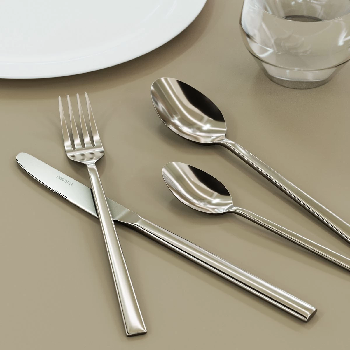 Nevana Bestekset - 24 Delig - 18/10 Edelstaal - Bestek - Lepels, Messen, Vorken 2 Nevana Bestekset - 24 Delig - 18/10 Edelstaal - Bestek - Lepels, Messen, Vorken - Afbeelding 2
