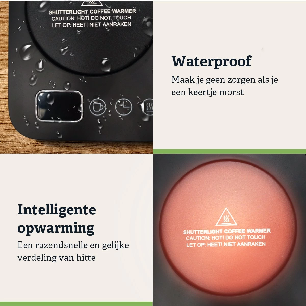 Shutterlight Verwarmde Onderzetter – Tot 85°C – 9 Standen – Timer – Warmhoudplaat Voor Mok Thee & Koffie – Mug Heating Plate – Cup Warmer 6 Shutterlight Verwarmde Onderzetter – Tot 85°C – 9 Standen – Timer – Warmhoudplaat Voor Mok Thee & Koffie – Mug Heating Plate – Cup Warmer - Afbeelding 6