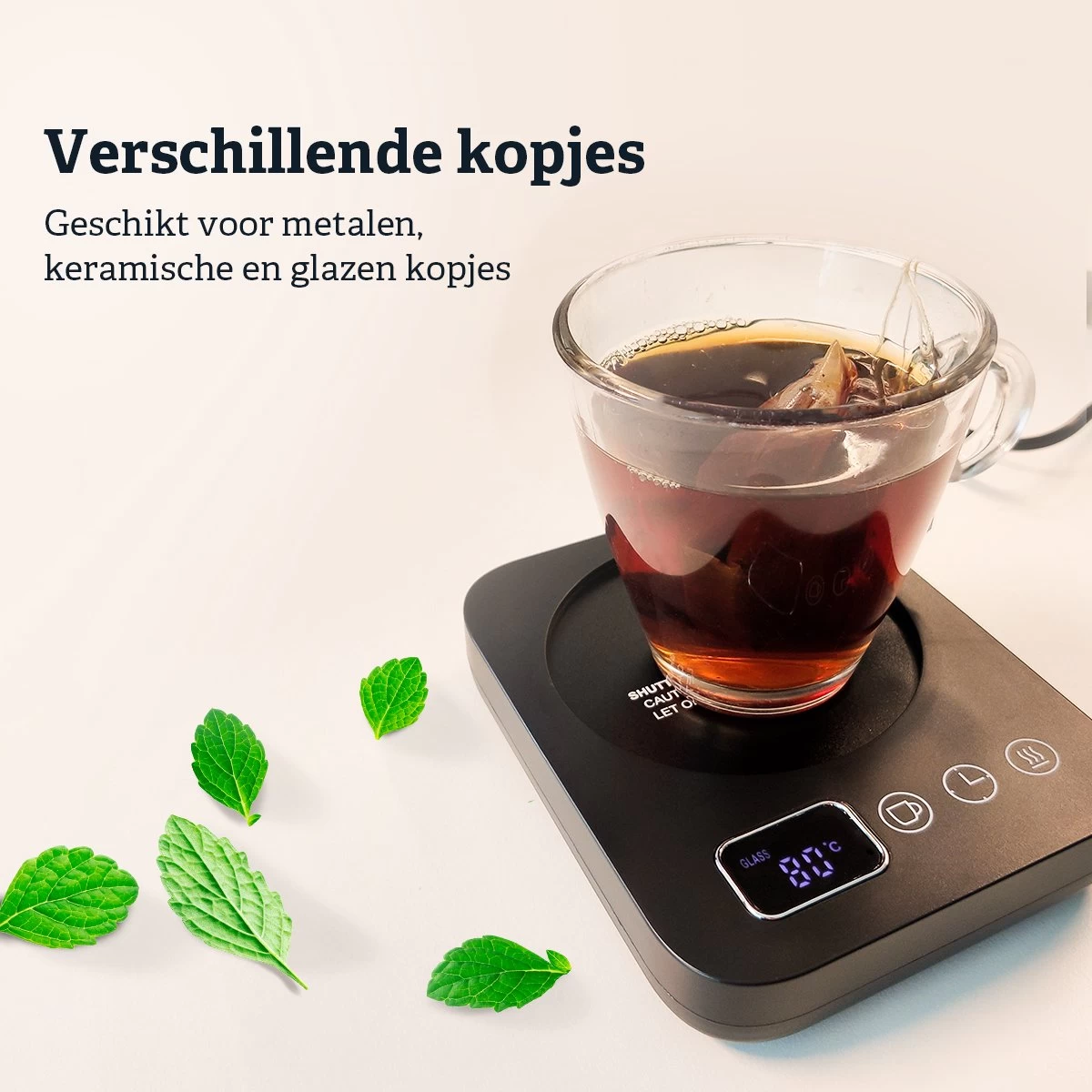 Shutterlight Verwarmde Onderzetter – Tot 85°C – 9 Standen – Timer – Warmhoudplaat Voor Mok Thee & Koffie – Mug Heating Plate – Cup Warmer 7 Shutterlight Verwarmde Onderzetter – Tot 85°C – 9 Standen – Timer – Warmhoudplaat Voor Mok Thee & Koffie – Mug Heating Plate – Cup Warmer - Afbeelding 7