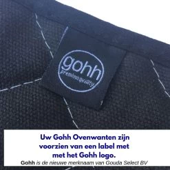 Gohh 2 Canvas Ovenhandschoenen Ovenwanten Zwart - 33 Cm (tot 300 Graden) -Demeyere Winkel 1200x1200 638