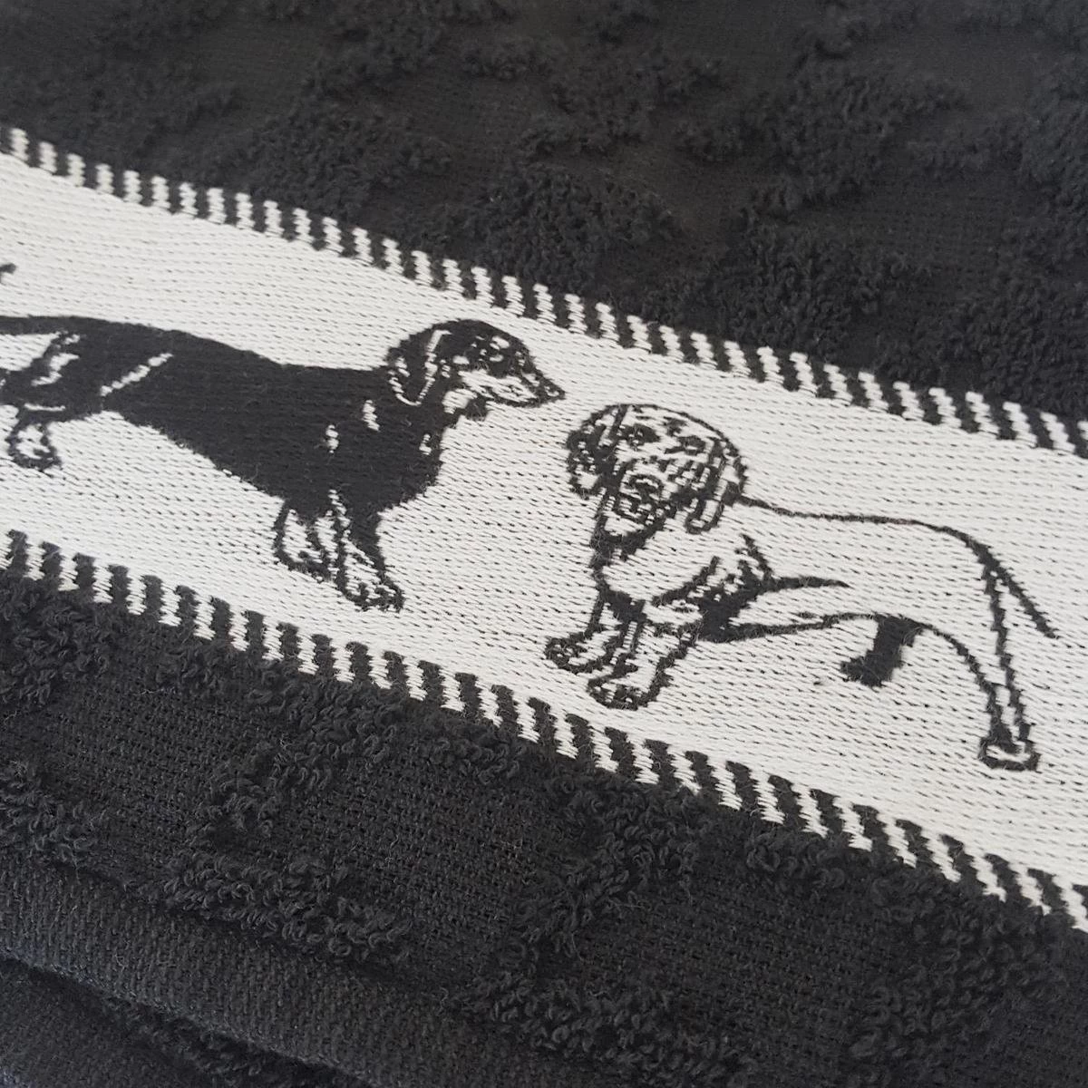 DDDDD Saar - 2x Theedoek & 2x Keukendoek - Black 3 DDDDD Saar - 2x Theedoek & 2x Keukendoek - Black - Afbeelding 3