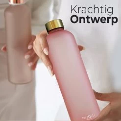 Innovaland Luxe Motivatie Waterfles Roze 1 Liter Drinkfles - BPA Vrij - Volwassenen - Kinderen - Cadeau - Fitnes- Geschenk - Cadeautjes -Demeyere Winkel 1200x1200 677