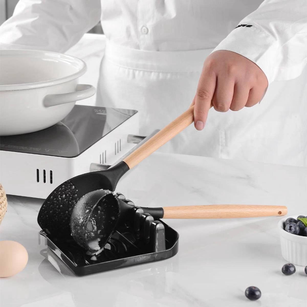 VAIVE Kookgerei Set 13-delig Met Houder - Keukengerei Set - Garde - Spatel Silicone 4 VAIVE Kookgerei Set 13-delig Met Houder - Keukengerei Set - Garde - Spatel Silicone - Afbeelding 4