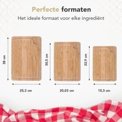 Rochester Snijplanken Hout – Borrelplank – Serveerplank - 3-Delig – Organisch Bamboe – Luxe Design – Hygienisch En Duurzaam -Demeyere Winkel 1200x1200 735