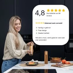 Deleca Luxe Peper En Zoutmolen Set - Zout / Pepermolen - Handmatig - Met Navul Lepel & Geschenkdoos - Acacia Hout - Rond 23 Deleca Luxe Peper En Zoutmolen Set - Zout / Pepermolen - Handmatig - Met Navul Lepel & Geschenkdoos - Acacia Hout - Rond -Demeyere Winkel 1200x1200 747