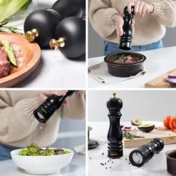 Deleca Luxe Peper En Zoutmolen Set - Met Geschenkdoos - Zout / Pepermolen - Rubberhout - Zwart & Goud 13 Deleca Luxe Peper En Zoutmolen Set - Met Geschenkdoos - Zout / Pepermolen - Rubberhout - Zwart & Goud -Demeyere Winkel 1200x1200 770