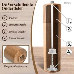 Dieux® - Peper En Zoutmolen Set - Cilinder Vorm - 22CM - Zout Peper Kruiden - 2 Stuks - Acacia Hout - Instelbare Maalgraad - Duurzaam - Luxe Kwaliteit - Hervulbaar - Pepermolen - Zoutmolen - BBQ Accesoires - Pasen 12 Dieux® - Peper En Zoutmolen Set - Cilinder Vorm - 22CM - Zout Peper Kruiden - 2 Stuks - Acacia Hout - Instelbare Maalgraad - Duurzaam - Luxe Kwaliteit - Hervulbaar - Pepermolen - Zoutmolen - BBQ Accesoires - Pasen -Demeyere Winkel 1200x1200 783