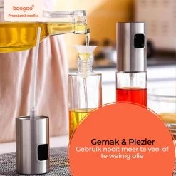 BooGoo® - RVS Olijfolie Sprayer Extreme Deluxe - Olijfolie Fles Verstuiver Voor Keuken - Oliespray - Oliefles - BBQ Accesoires - Olie Pomp Bakspray - Cooking Spray -Demeyere Winkel 1200x1200 807