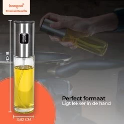 BooGoo® - RVS Olijfolie Sprayer Extreme Deluxe - Olijfolie Fles Verstuiver Voor Keuken - Oliespray - Oliefles - BBQ Accesoires - Olie Pomp Bakspray - Cooking Spray -Demeyere Winkel 1200x1200 811