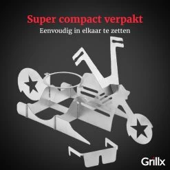 GrillX Beer Can Chicken Houder - Kiphouder Motorcycle - BBQ Accesoires - Bierkip - Barbeque Gereedschap - Chicken Sitter -Demeyere Winkel 1200x1200 935