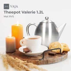 Vaja Valerie - Theepot Met Filter - Dubbelwandig - RVS - 1.2L 24 Vaja Valerie - Theepot Met Filter - Dubbelwandig - RVS - 1.2L -Demeyere Winkel 1200x1200 97