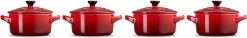 Le Creuset Aardewerken Mini Pannetjes Set Van 4 Stuks Kersenrood 7 Le Creuset Aardewerken Mini Pannetjes Set Van 4 Stuks Kersenrood -Demeyere Winkel 1200x184